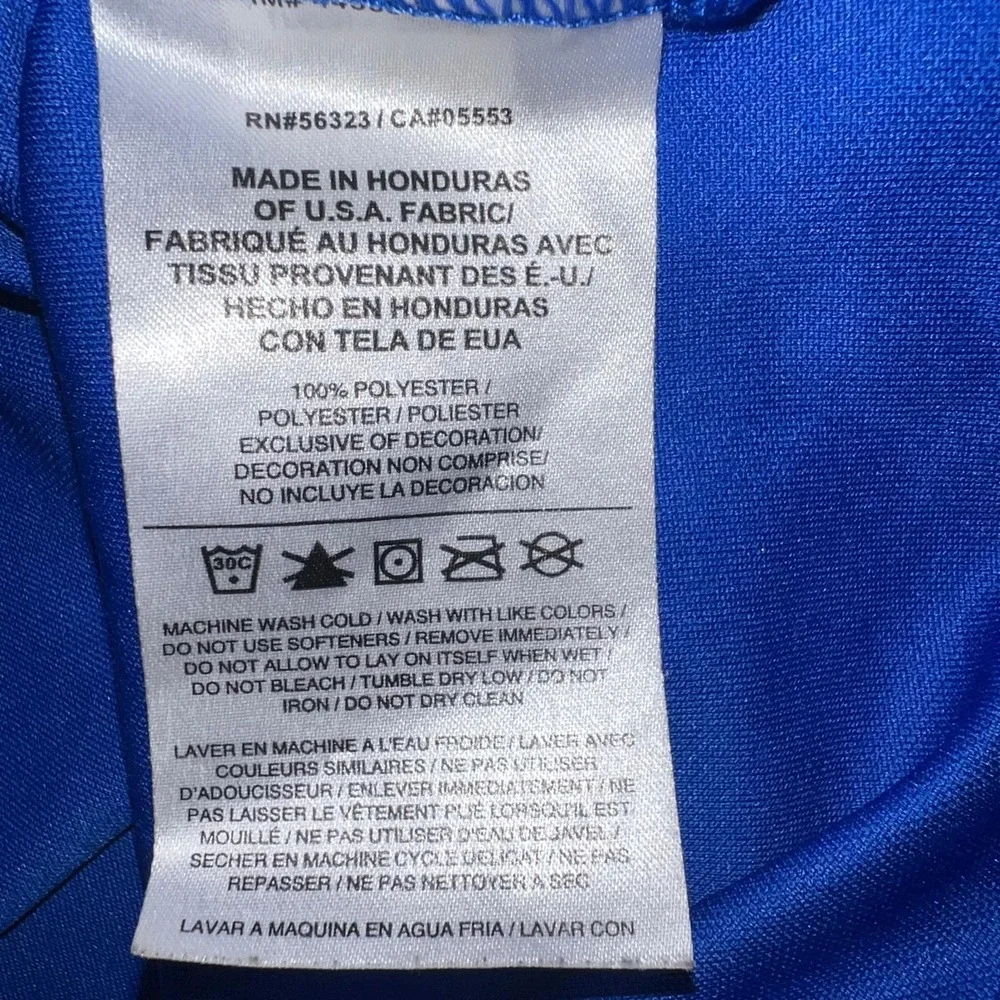 Nike Team National Soccer Coaches Association of America Jersey Sz L Blue Ringer